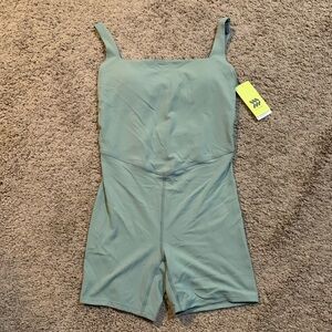 NWT All in Motion Shorts Bodysuit Green Small One-Piece